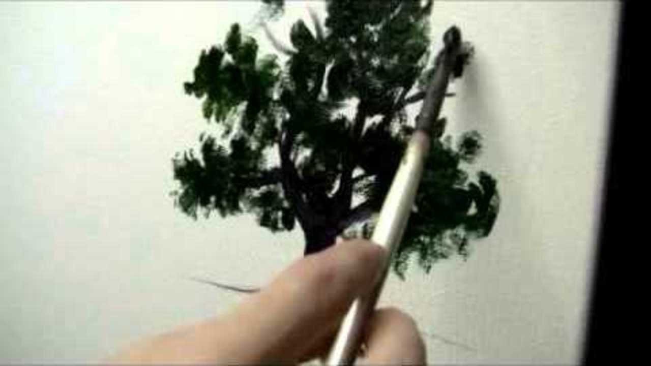 1280x720 How To Paint A Simple Tree - Simple Tree Painting