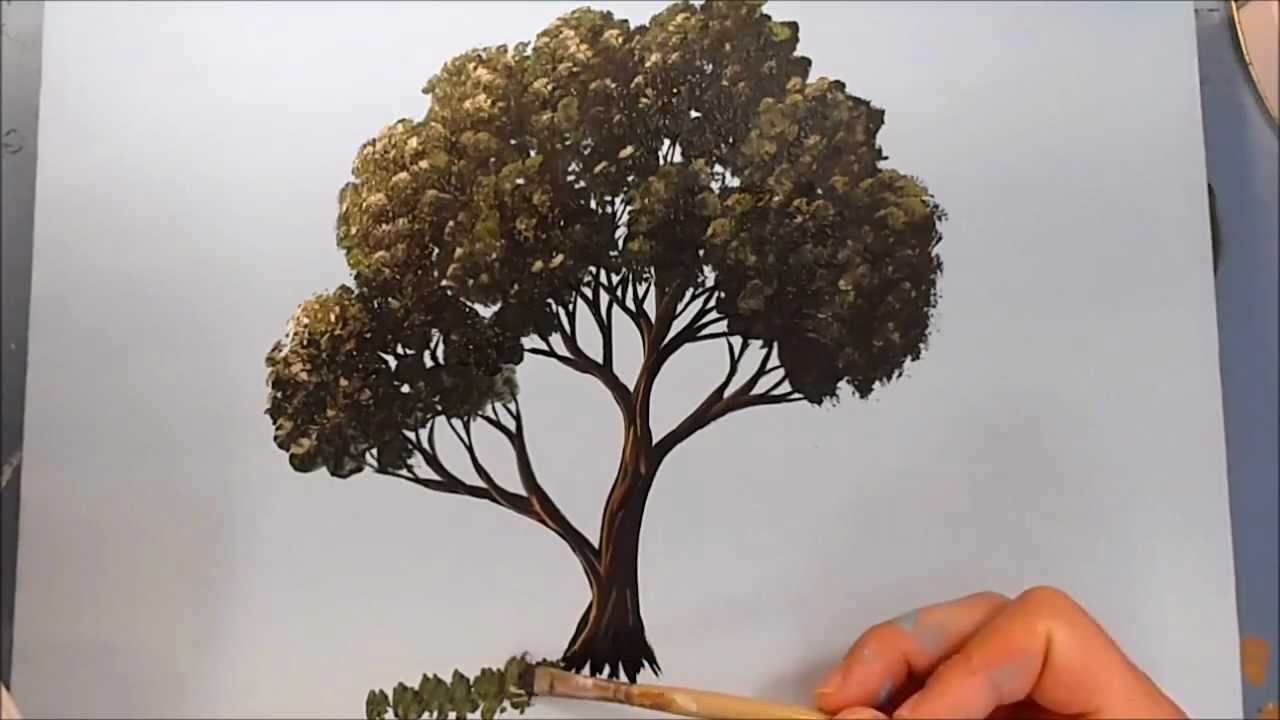 1280x720 How To Paint A Tree In Acrylics - Simple Tree Painting