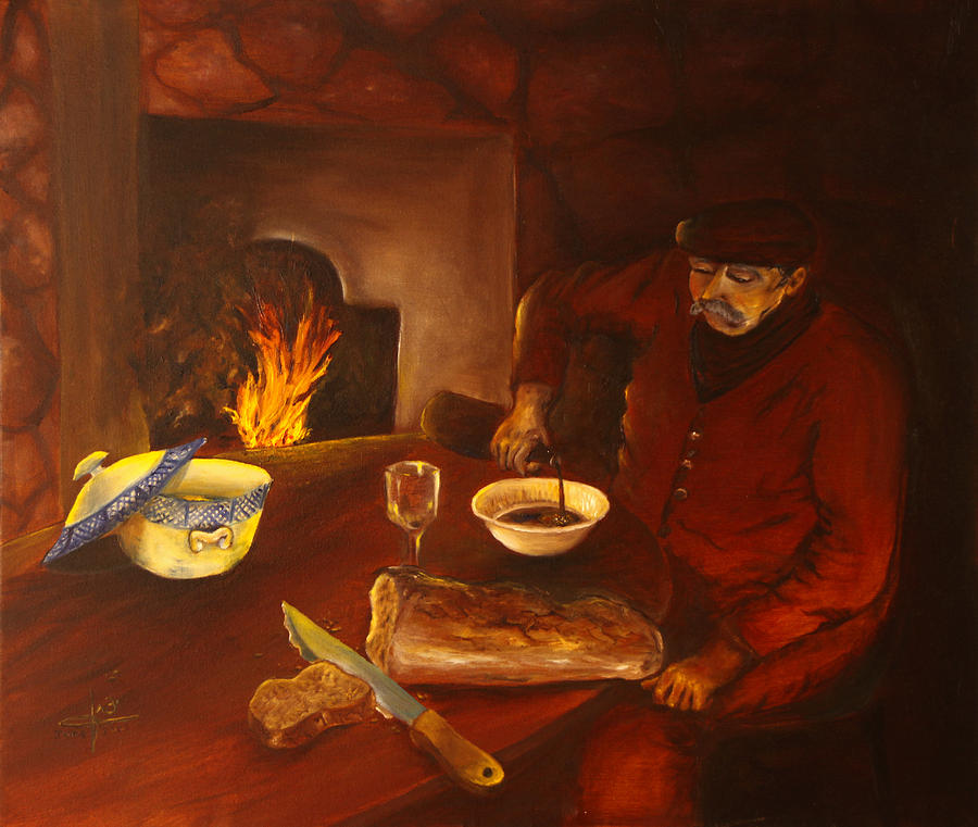 900x761 Simplicity Painting By Itzhak Richter - Simplicity Painting