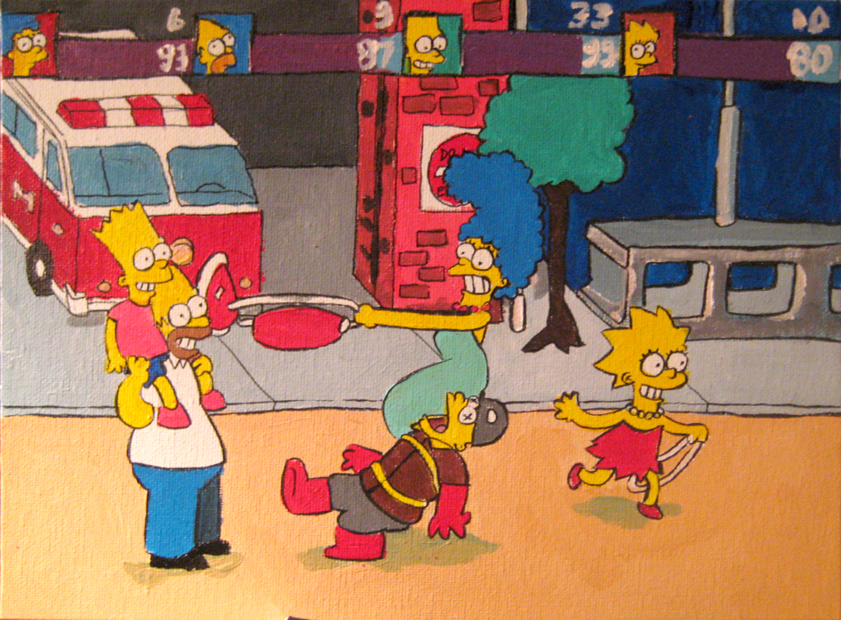 940x693 Simpsons Painting By Steverinoz - Simpsons Painting