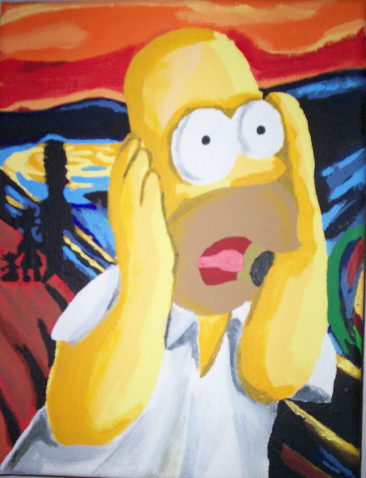 721x942 Simpsons Scream By Inspirational Dreams - Simpsons Painting