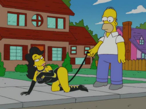 500x375 Singing Opera Made Me Good - Simpsons Painting