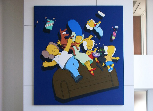 630x459 Fdsaf Nigo's The Simpsons Inspired Kaws Painting - Simpsons Painting