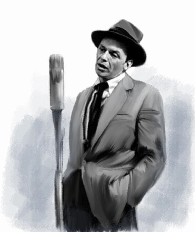 759x900 Sentimental Bliss Frank Sinatra Painting By Iconic Images Art - Sinatra Painting
