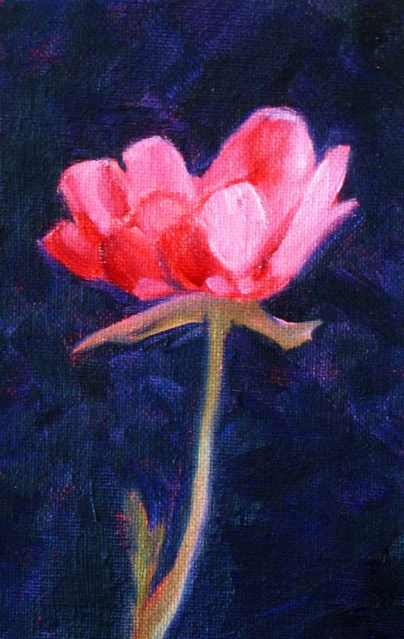 Single Flower Oil Painting At Paintingvalley Com Explore Collection Of Single Flower Oil Painting