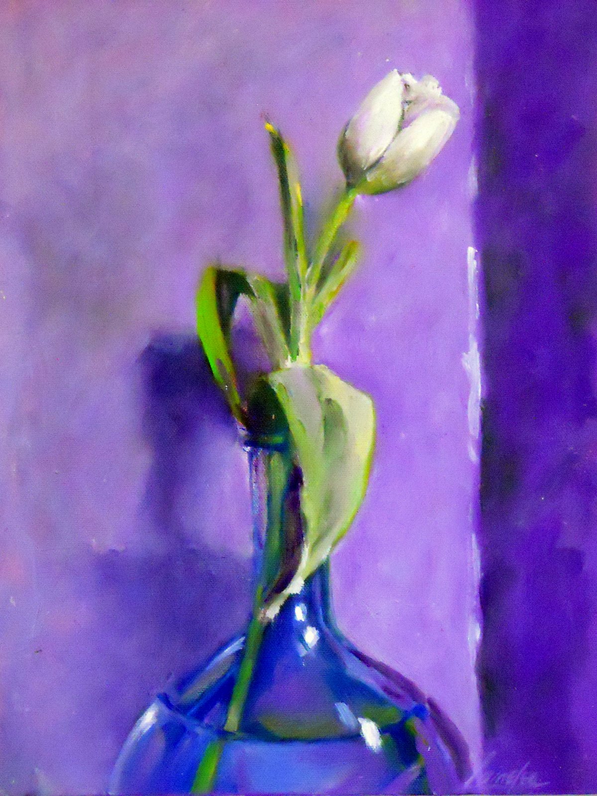 1200x1600 Laine Lea Paintings A Single Flower - Single Flower Oil Painting