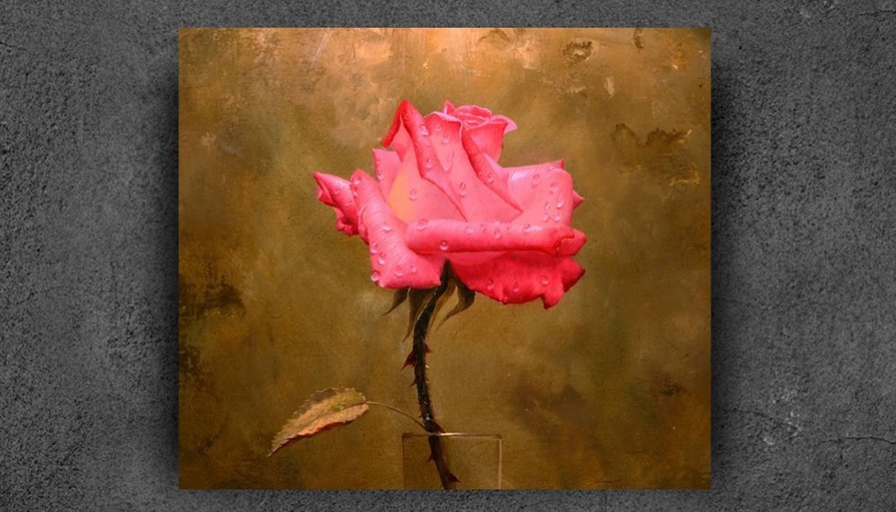 1000x572 Single Flowers Can Painting Wall Pictures For Bedroom 30x40cm - Single Flower Oil Painting