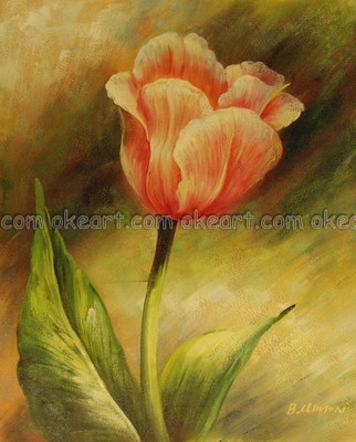 322x400 Oil Paintings On Canvas Free Shipping Decoration Art Flowers - Single Flower Oil Painting