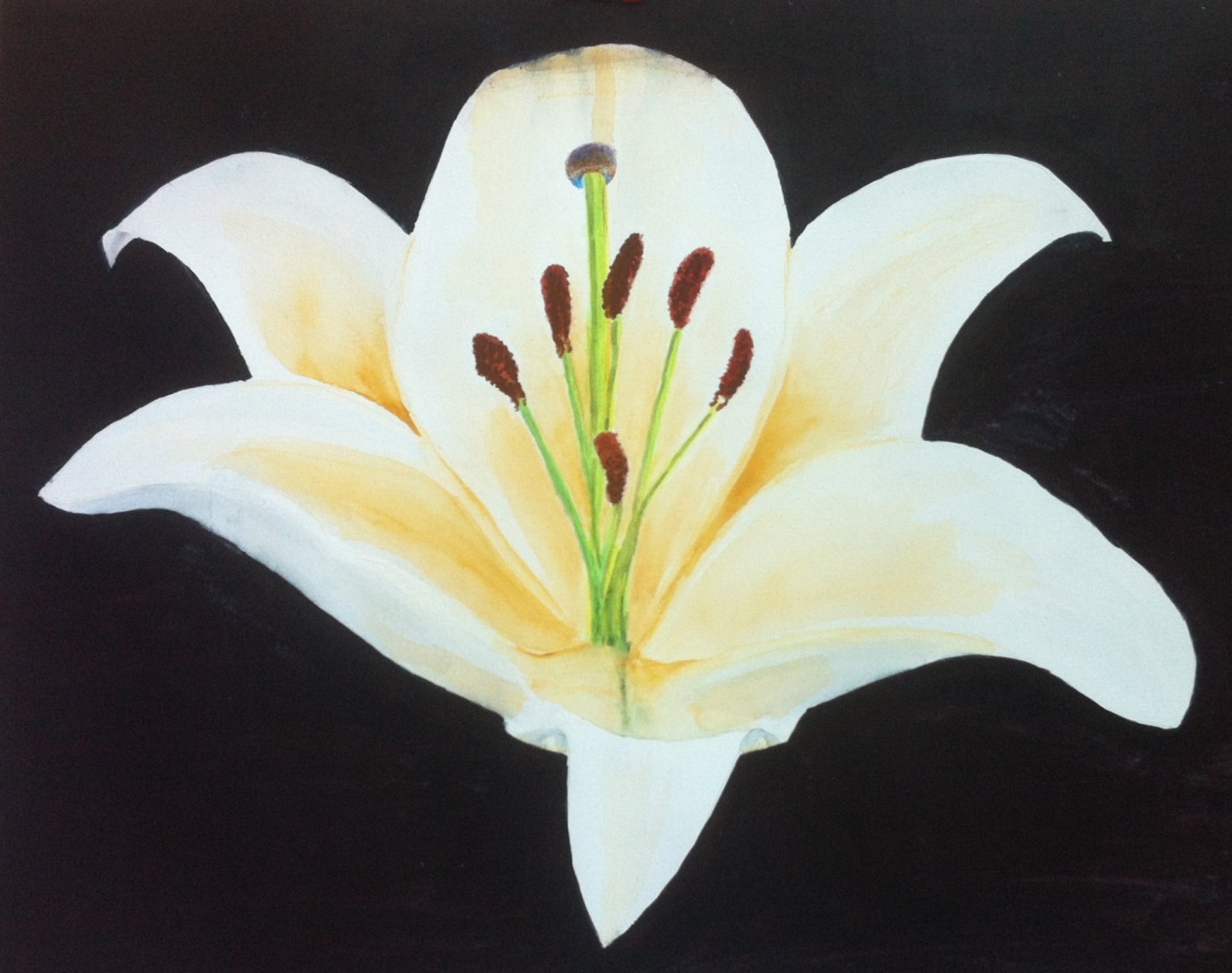 Single Flower Painting at PaintingValley.com | Explore collection of ...