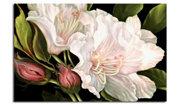600x354 Fabulous Contemporary Flower Painting Wall Art Canvas Print 30x20 - Single Flower Painting