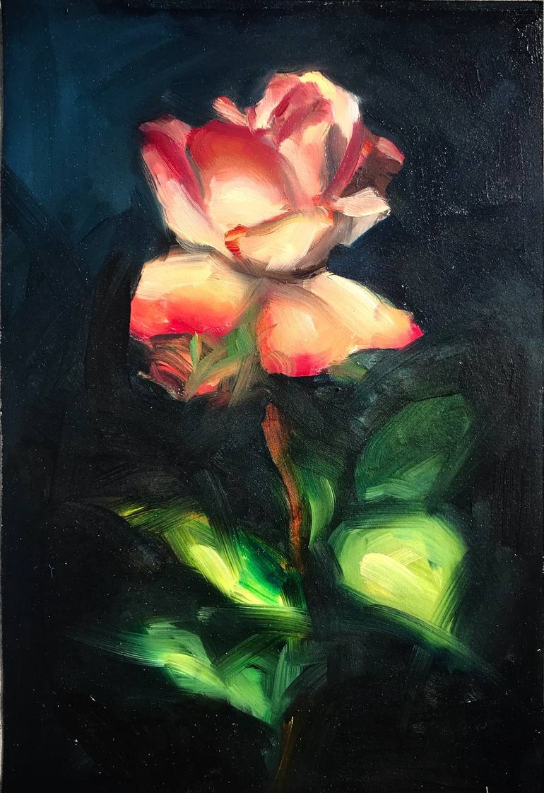 770x1122 Saatchi Art Single Rose Painting By Heather Olsen - Single Rose Painting