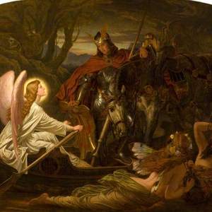 300x300 Artwork By Joseph Noel Paton - Sir Galahad Painting
