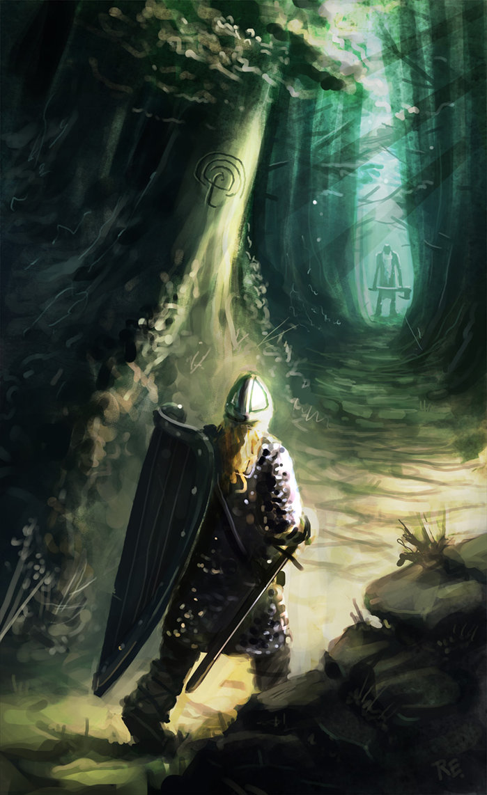 699x1142 Sir Gawain And The Green Knight By Goblinhood - Sir Gawain Painting
