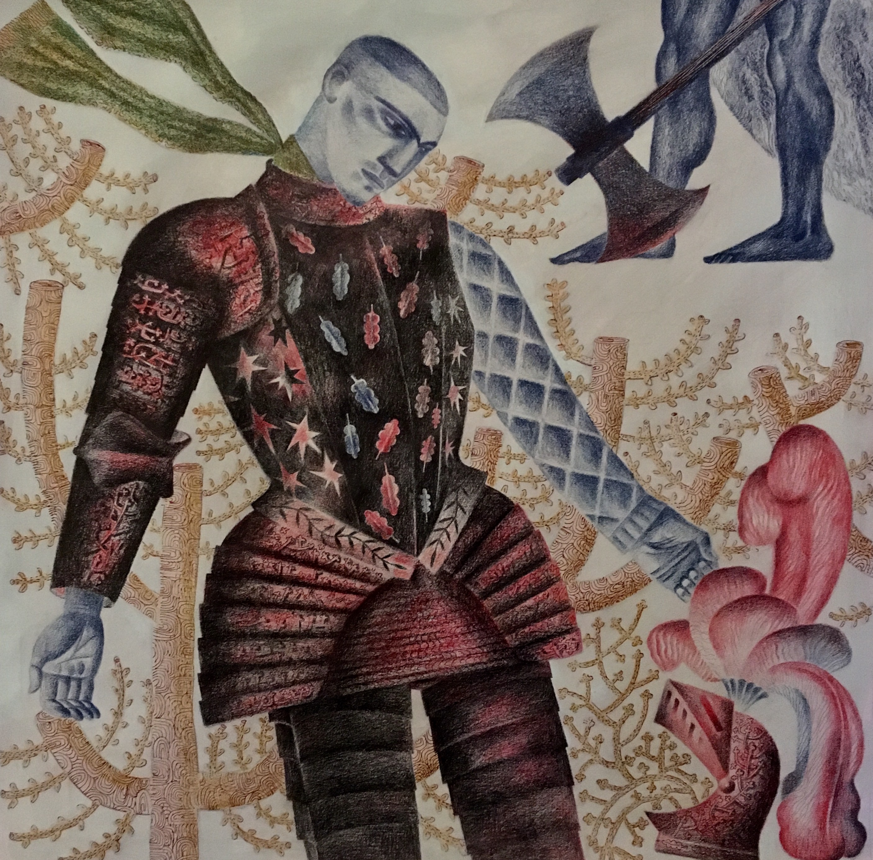 2812x2771 Sir Gawain And The Green Knight Fourteen Paintings Clive Hicks - Sir Gawain Painting