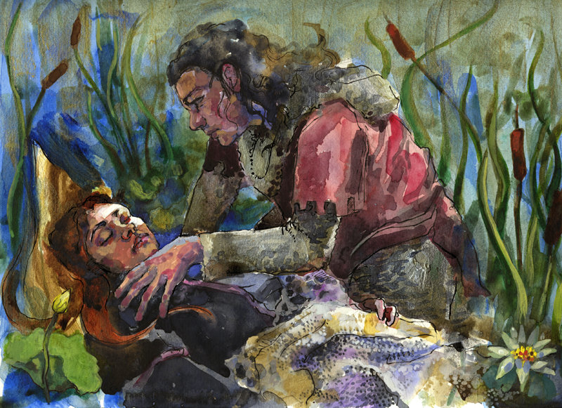 800x581 Fantasy Art] The Lady Of Shalott Sir Lancelot By Jbarnum - Sir Lancelot Painting