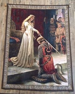 240x300 Sir Lancelot Amp Queen Guinevere Contemporary High Quality Tapestry - Sir Lancelot Painting