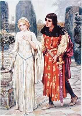 283x400 Sir Lancelot And Elaine Arthur A. Dixon Reproduction 1st Art Gallery - Sir Lancelot Painting