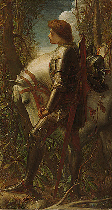 372x698 George Frederick Watts - Sir Lancelot Painting