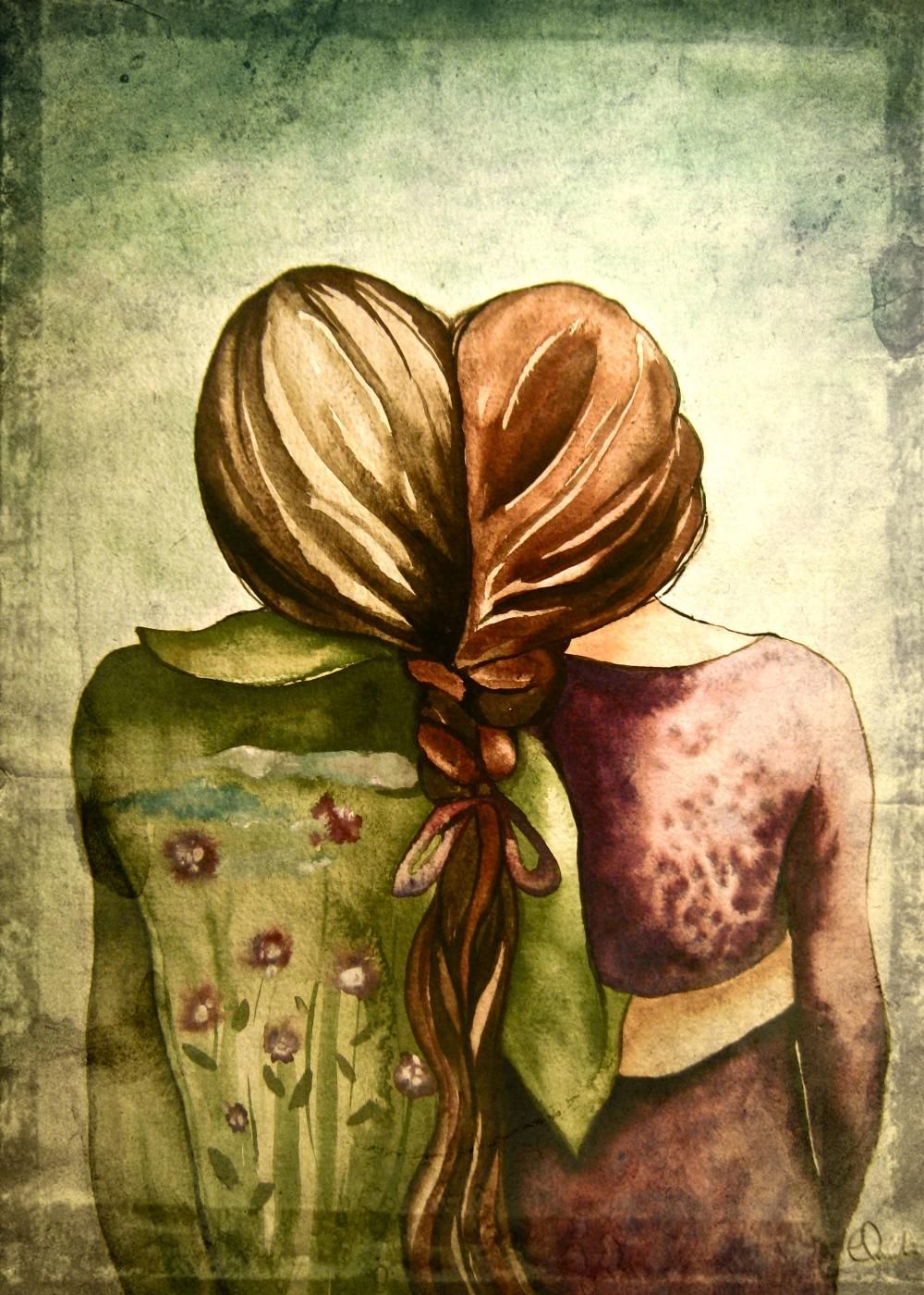 1000x1400 The Sisters By Claudia Tremblay - Sister Painting