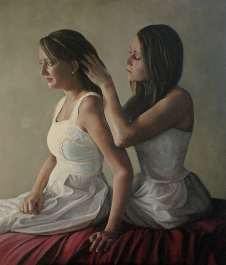 770x901 Saatchi Art Sisters Painting By Kimberly Dow - Sisters Painting