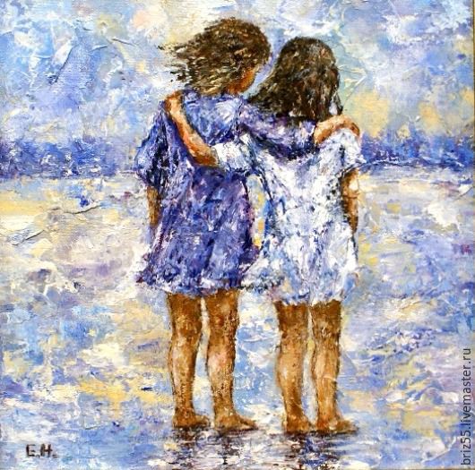 530x525 Oil Painting Sisters Shop Online On Livemaster With Shipping - Sisters Painting