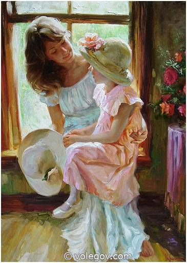 365x512 Sisters Secret (By Vladimir Volegov) Pinturas - Sisters Painting
