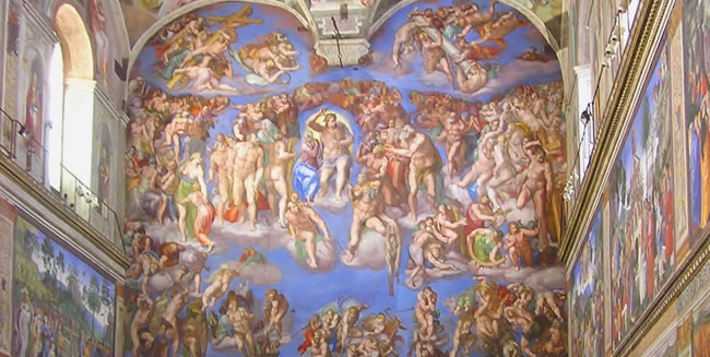 650x327 History And Things To See On A Christian Tour To Rome - Sistine Chapel Wall Painting