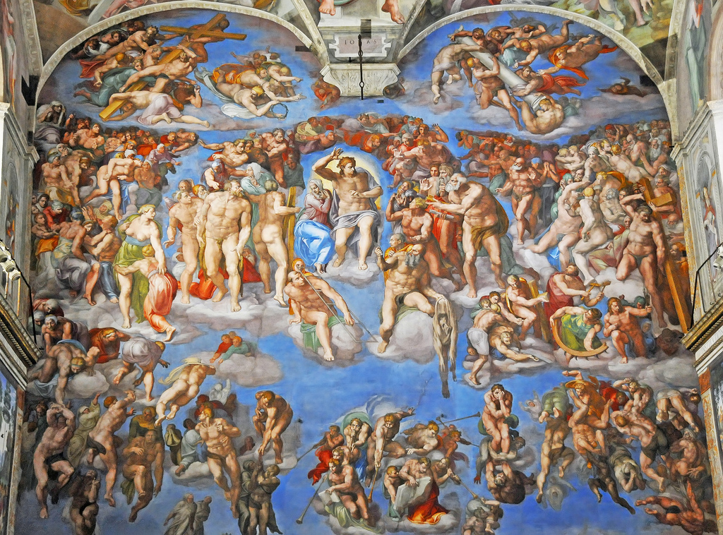 1024x758 Italy 3225 - Sistine Chapel Wall Painting