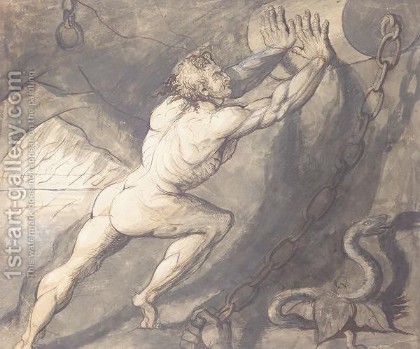 600x498 Sisyphus And The Rock English School Reproduction 1st Art Gallery - Sisyphus Painting