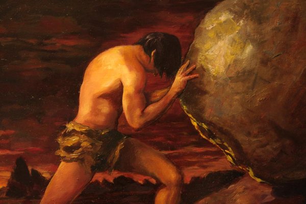 600x400 Sisyphus Painting By Humblestudent - Sisyphus Painting