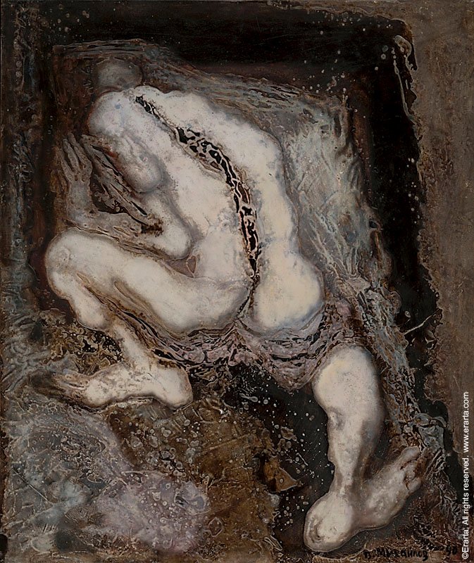 673x800 Painting Of Artist Vyacheslav Mikhailov. Buy - Sisyphus Painting