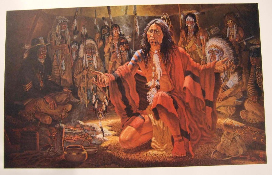 912x586 Michael Gentry Native American Art - Sitting Bull Painting