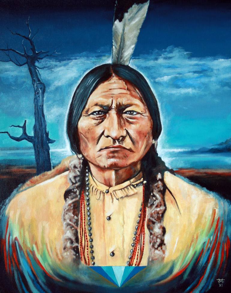 Sitting Bull Painting At PaintingValley Com Explore Collection Of   Sitting Bull Painting 14 