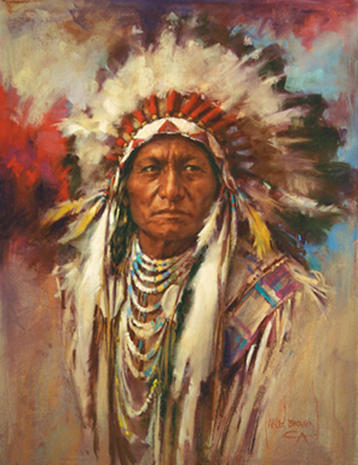 358x465 Sitting Bull - Sitting Bull Painting