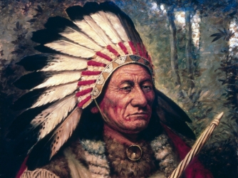 334x250 Sitting Bull - Sitting Bull Painting