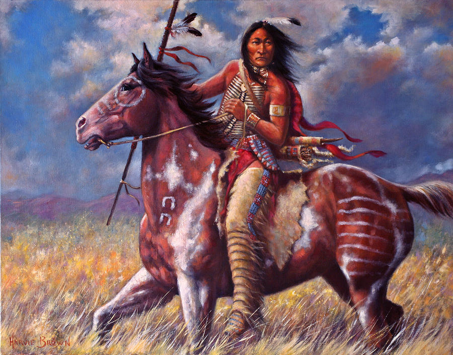900x704 Sitting Bull Painting By Harvie Brown - Sitting Bull Painting