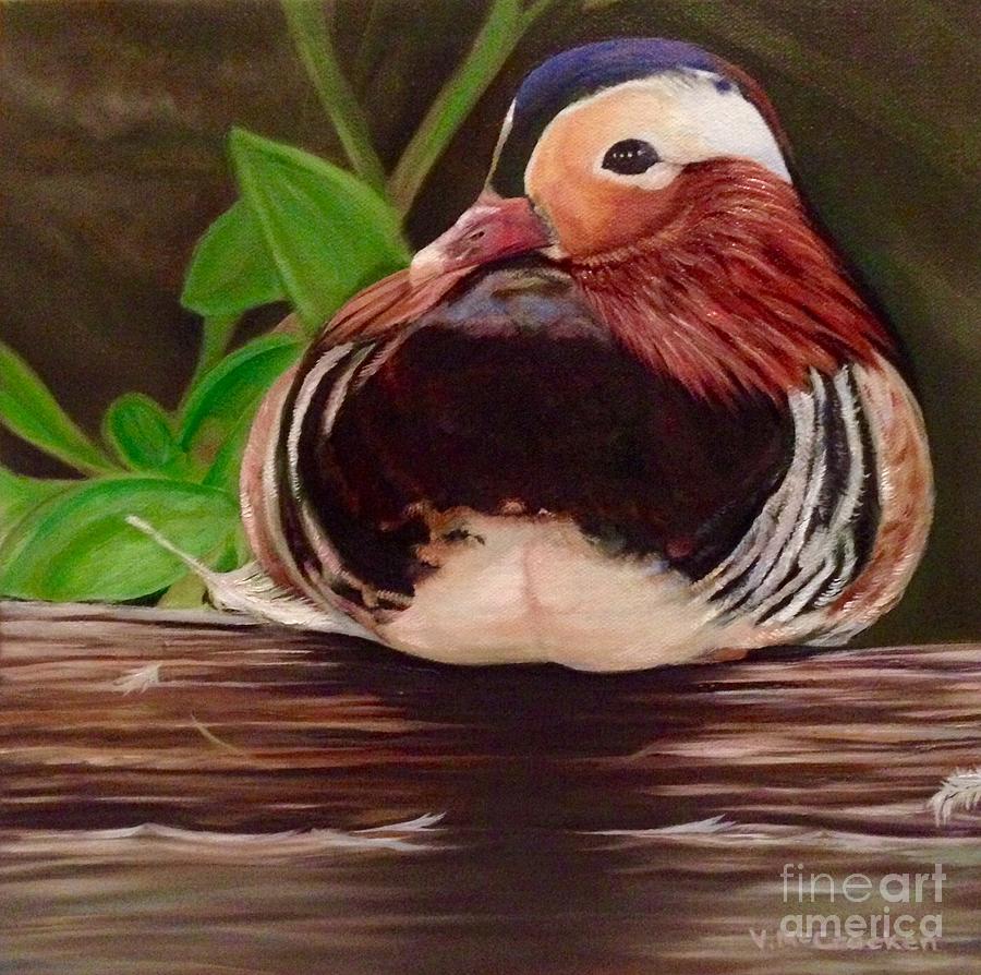 900x894 Sitting Duck Painting By Vicki Mccracken - Sitting Duck Painting