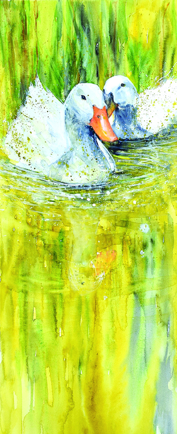 347x850 Sitting Ducks - Sitting Duck Painting