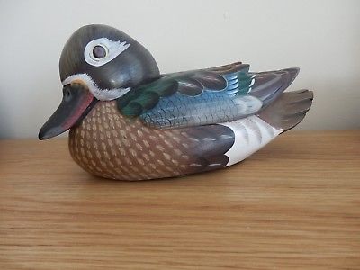 400x300 Hand Carved And Painted Wooden Sitting Duck 10 Long X 5 High - Sitting Duck Painting