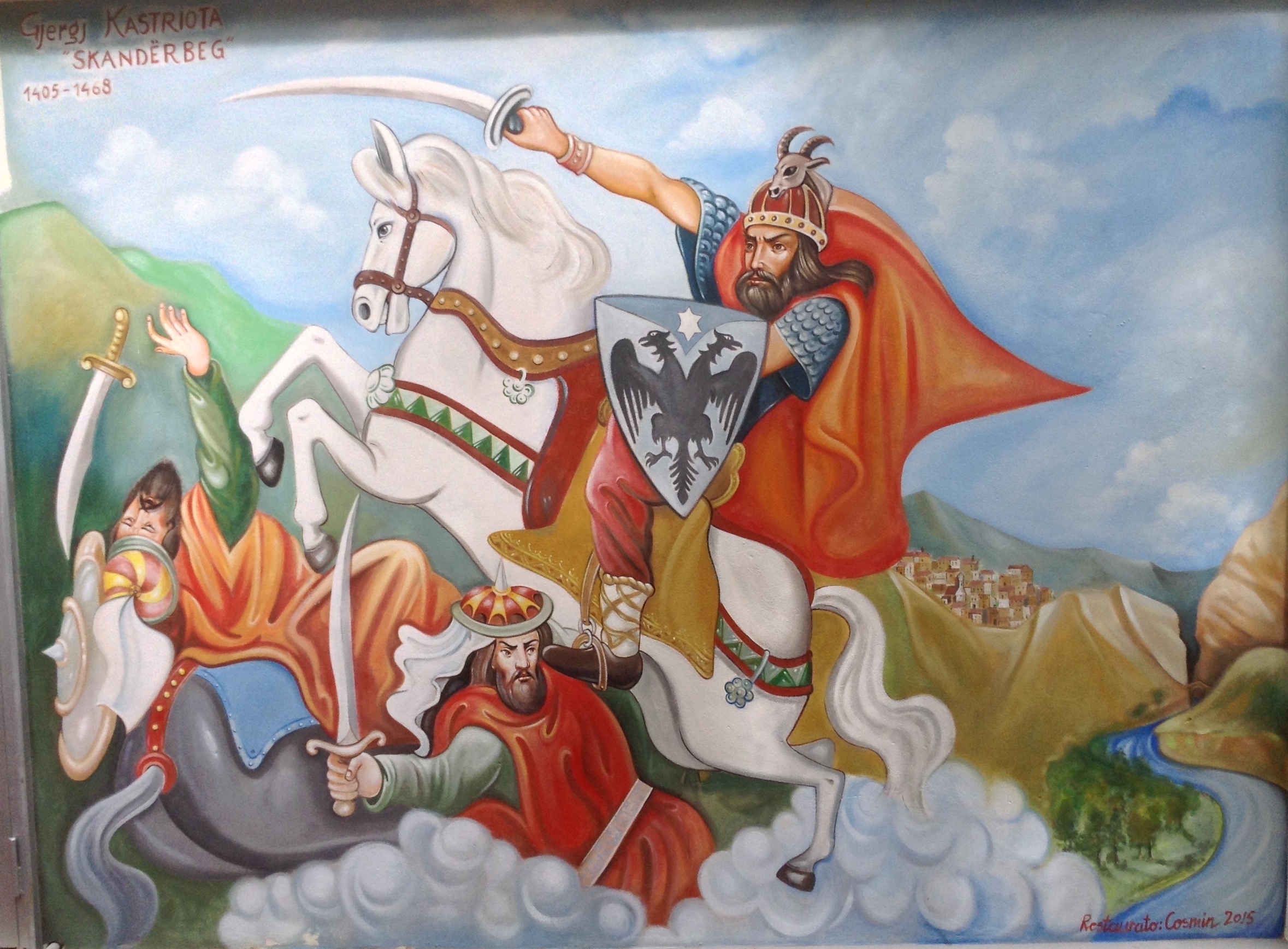 2358x1737 Filegeorge Castriot Skanderbeg Battle.jpg - Skanderbeg Painting