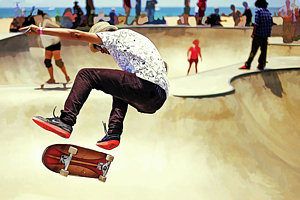 300x200 Skateboard Paintings Fine Art America - Skate Painting