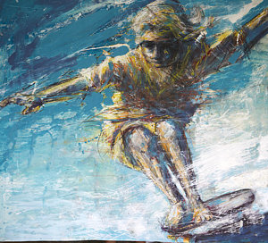 300x272 Skateboarding Paintings Fine Art America - Skate Painting