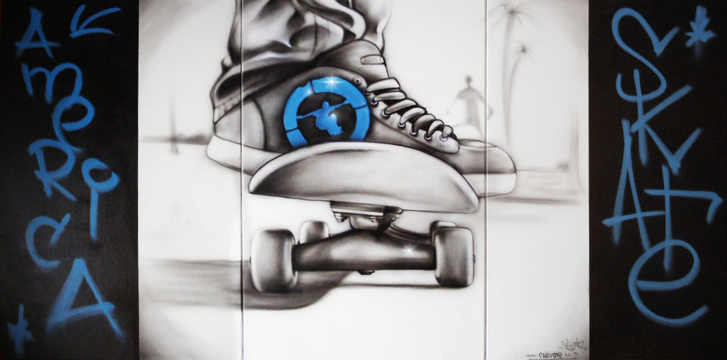 1024x508 Skate Painting By Chivote - Skate Painting