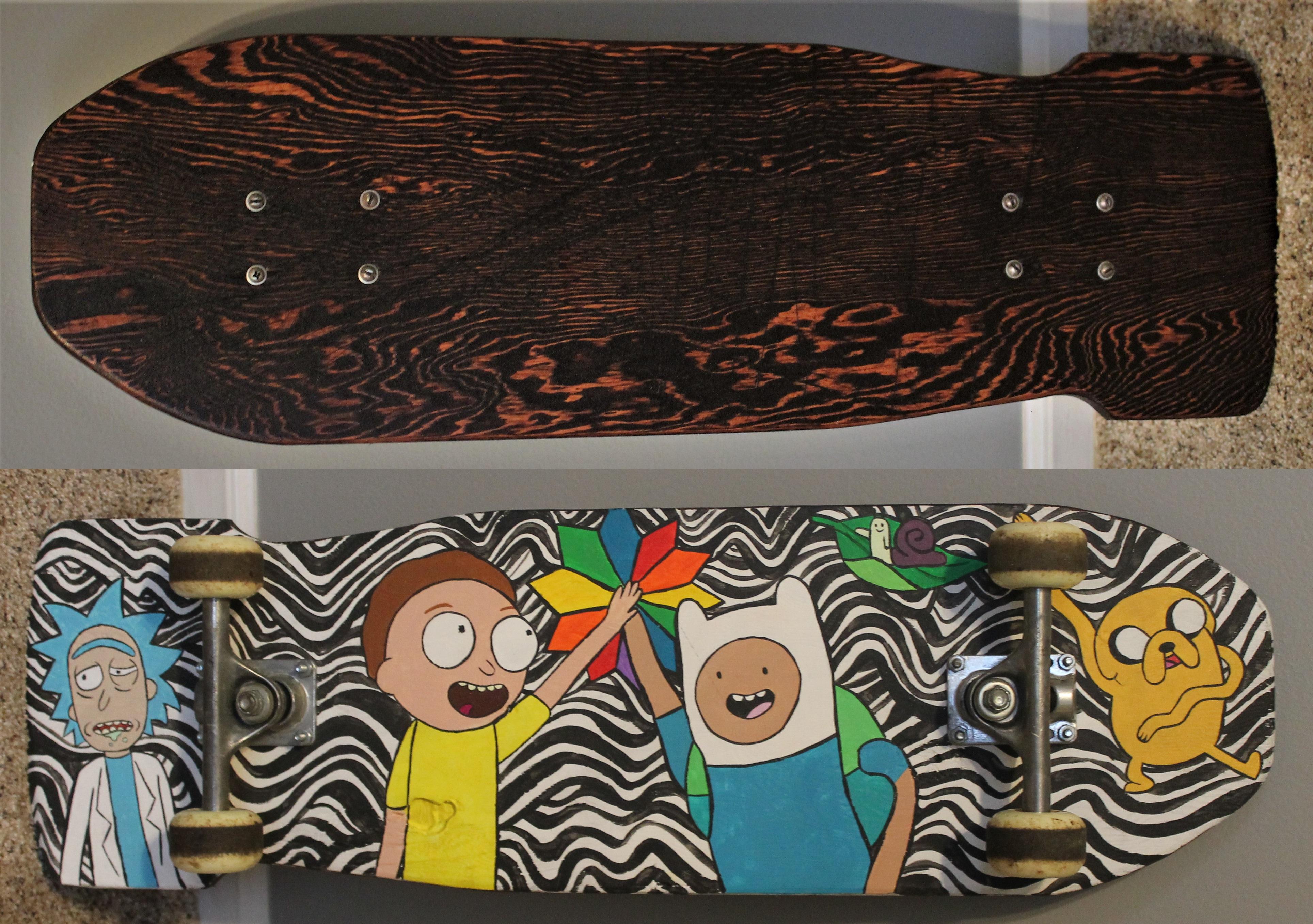 3856x2713 I Made A Skateboard And My Sister Painted It. Tell Me What You - Skateboard Painting