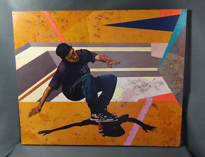 300x230 Skater Boy On Skateboard Sport Modern Oil Canvas Painting Russian - Skateboard Painting