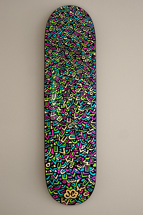 480x720 Custom Painted Skate Deck - Skateboard Painting