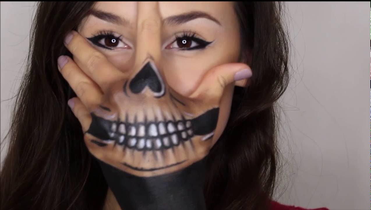 1274x720 Skull Hand Paint - Skeleton Hand Painting