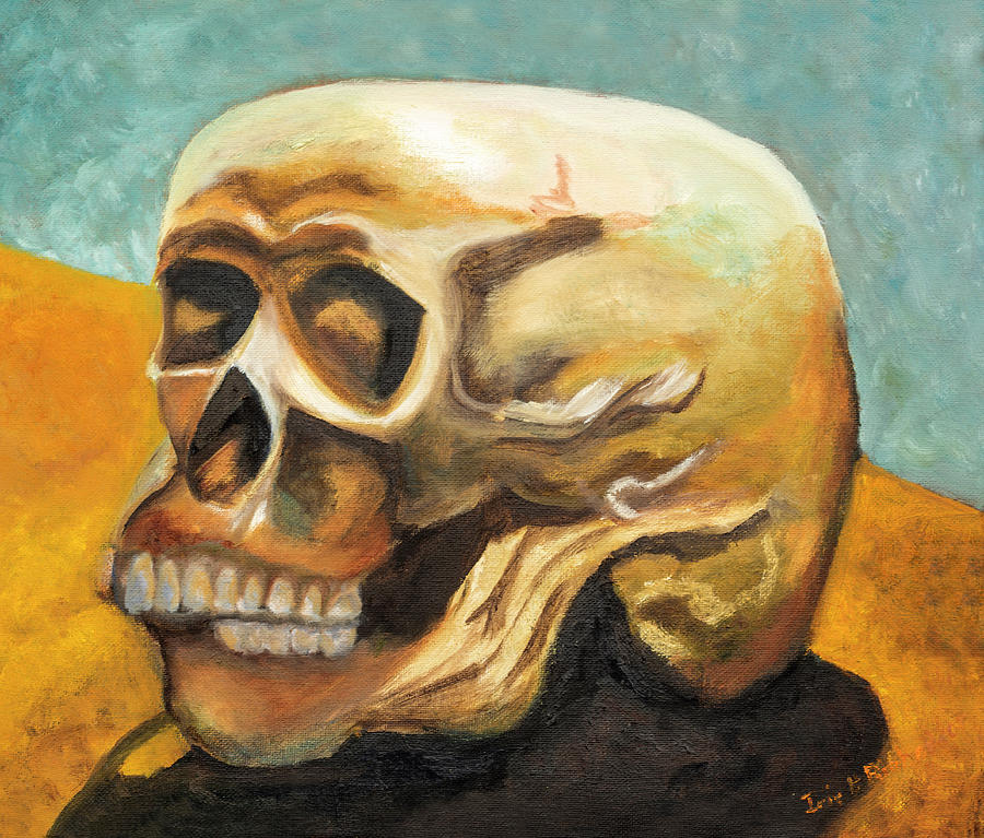 900x767 Skeleton Head Photograph By Iris Richardson - Skeleton Head Painting