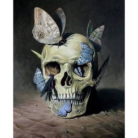 480x480 Skull Diamond Painting - Skeleton Head Painting