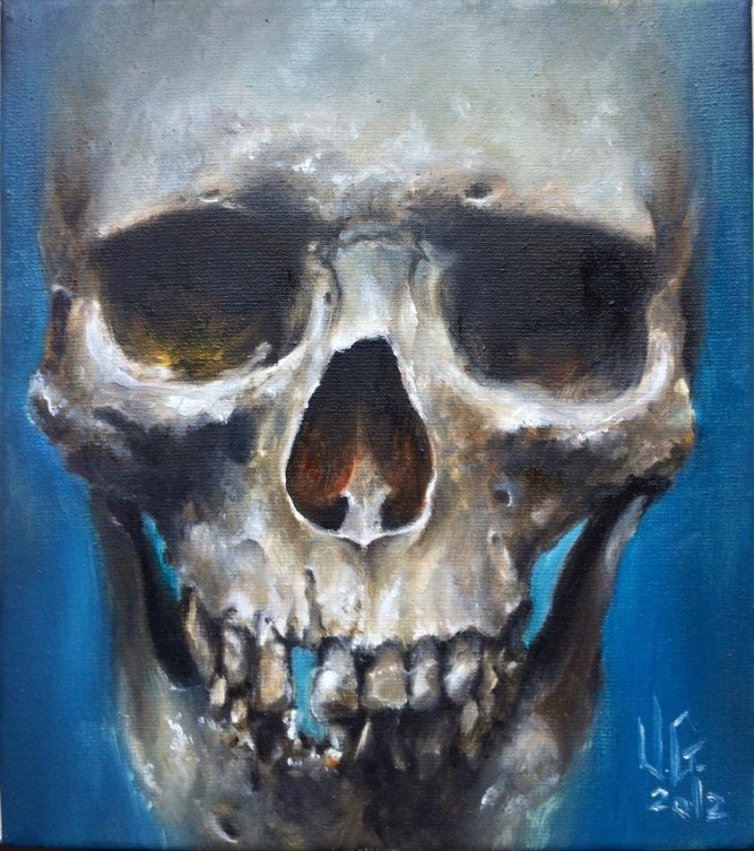 841x949 Skull Paint 3 By Vangoghtattoo - Skeleton Head Painting